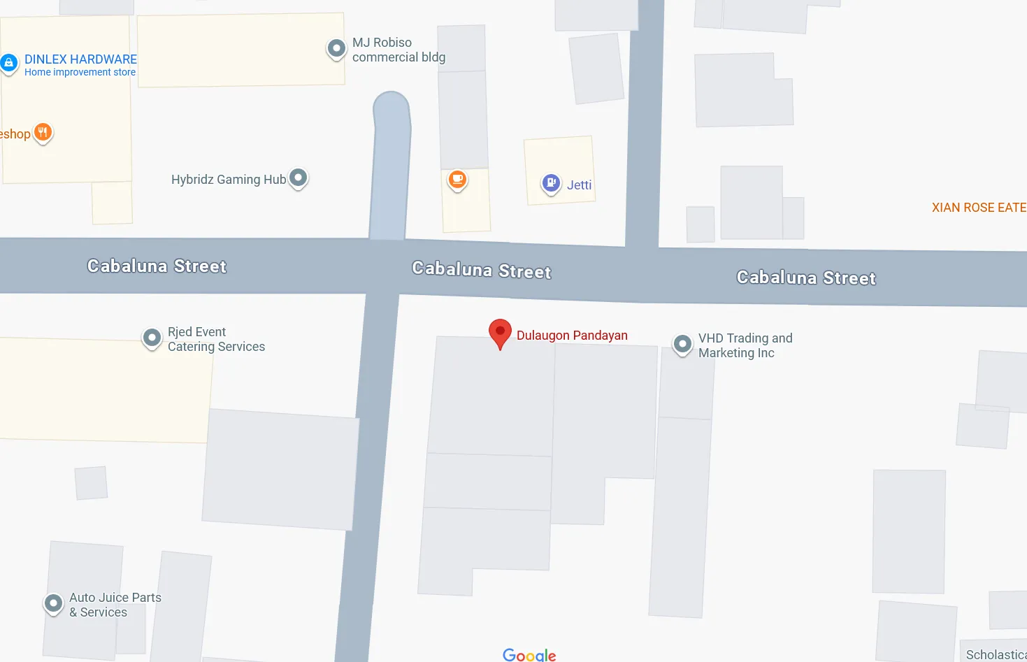 An image of the location of the business in google maps